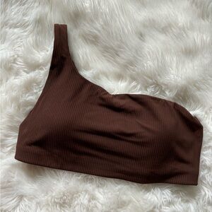 Lululemon Ribbed Nulu Asymmetrical Yoga bra light support size 10.